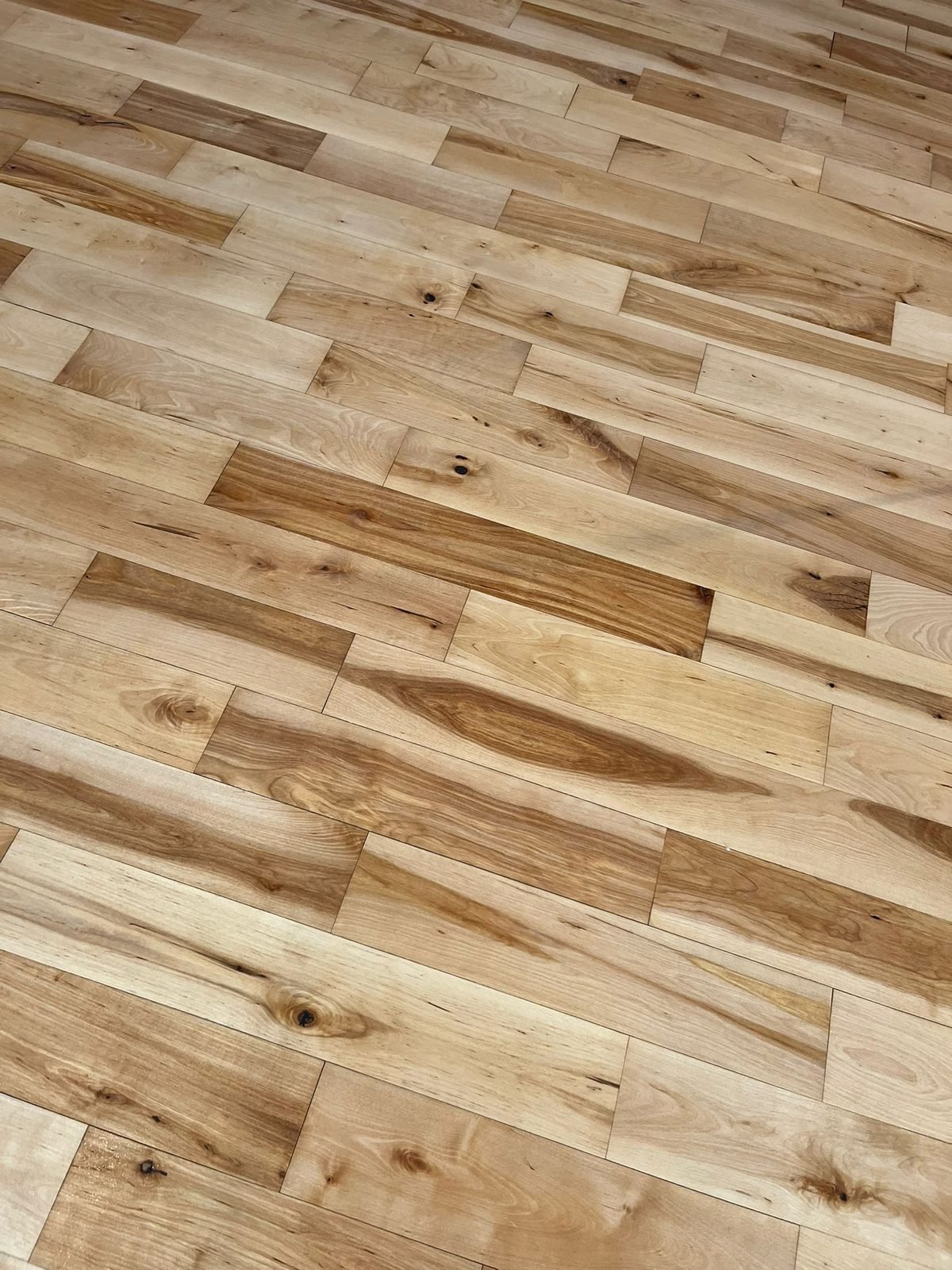 Close view of a fitted oak plank floor